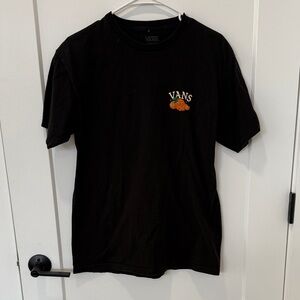 Vans Black Tee with Orange Graphic